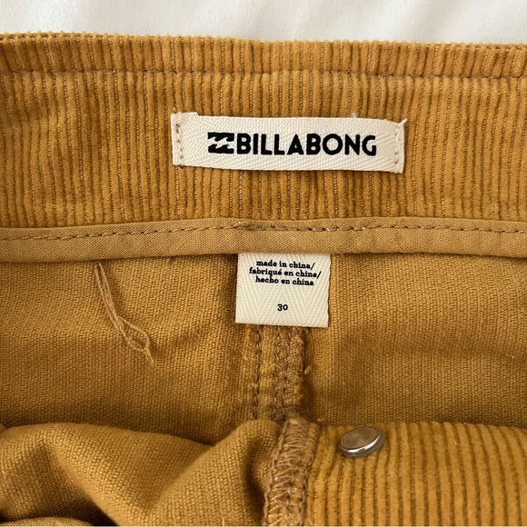 Billabong Yellow Corduroy Skirt - Picture 2 of 5